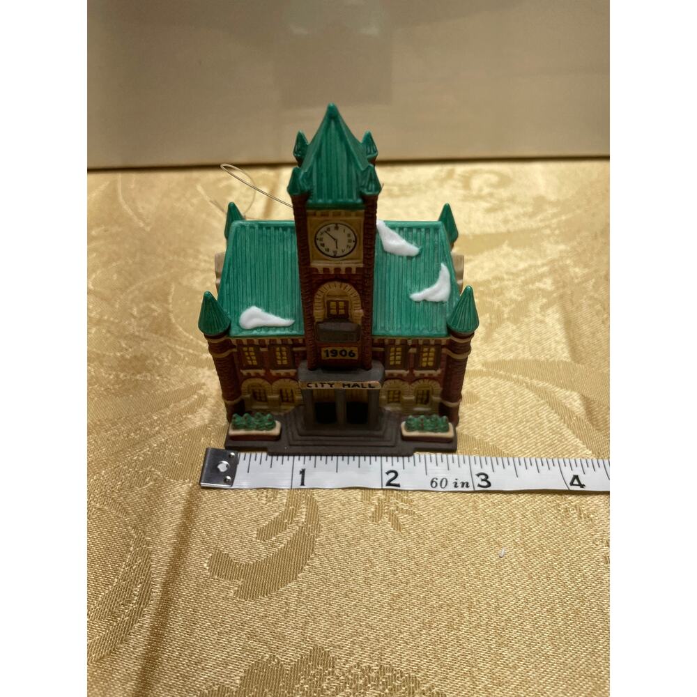 Vtg Department 56 Ornament Christmas in the City Series “City Hall” Retired 1991 - Picture 11 of 11